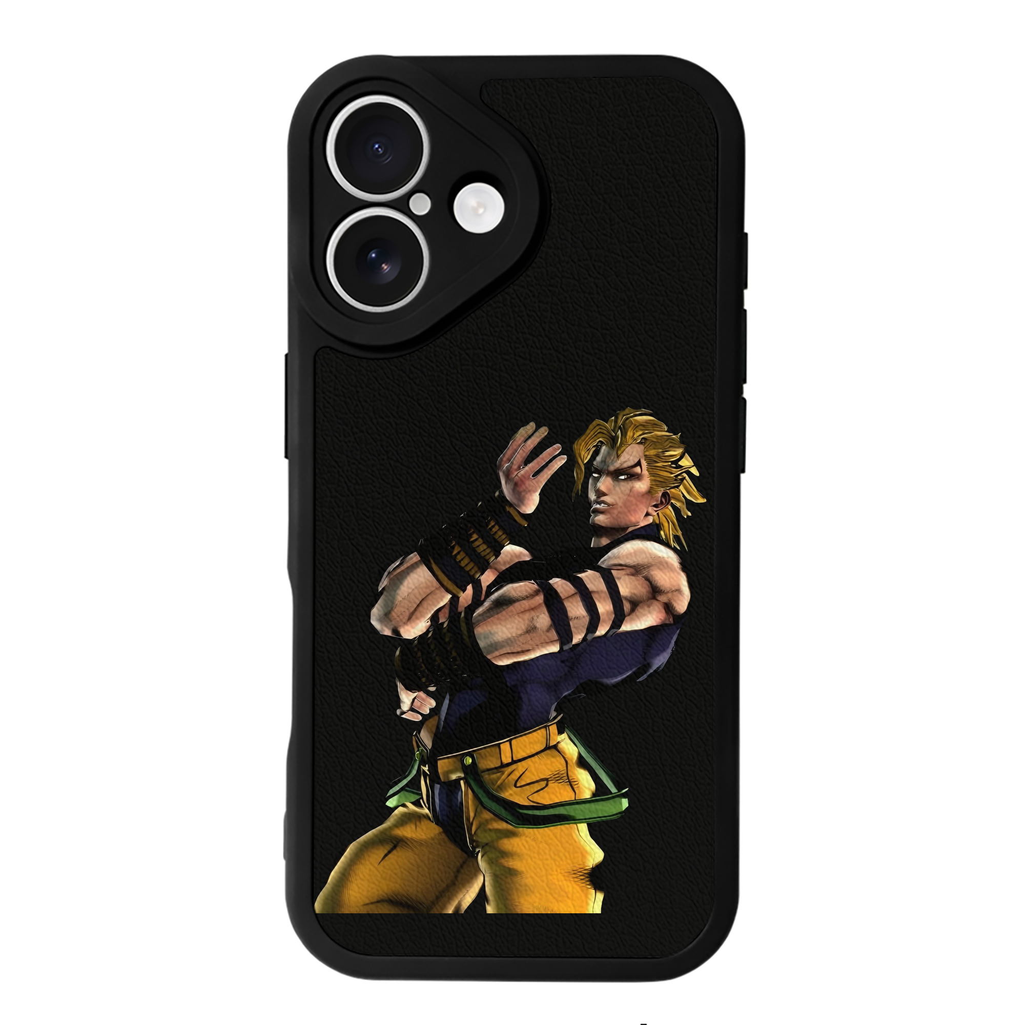 （画像用） ジョジョの奇妙な冒険 ディオ?ブランドー JoJo's Bizarre Adventure Dio Brando 【iPhone 16シリーズ対応】シリコンスマホケース（レザー調） 材質：シリコン